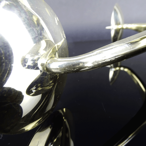 WMF Ikora Leuchter, Silver Plated, MCM, Vintage Design Candle Holder, 1950er - Bild 7 von 8