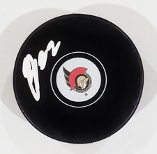 NIKITA ZAITSEV SIGNED OTTAWA SENATORS HOCKEY PUCK NHL W/LOA