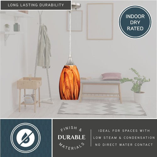 Vaxcel Lighting P0178 Milano 1 Light Mini Pendant - Nickel - Picture 7 of 10
