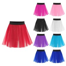 Kids Girls Dress Costume Skirt Figure Skating Dancewear Theme Practice Dance