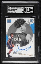 2019-20 Panini Impeccable Rookie Holo Gold 9/10 Chuma Okeke SGC 10 GEM Auto 5w7