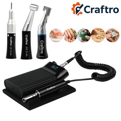 Craftro 35K RPM Dental Lab Portable Brushless Micromotor 3/32'' Shank E-type