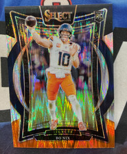 2024 Panini Select Football #4 Bo Nix Black & Orange Shock Rookie RC (BK)