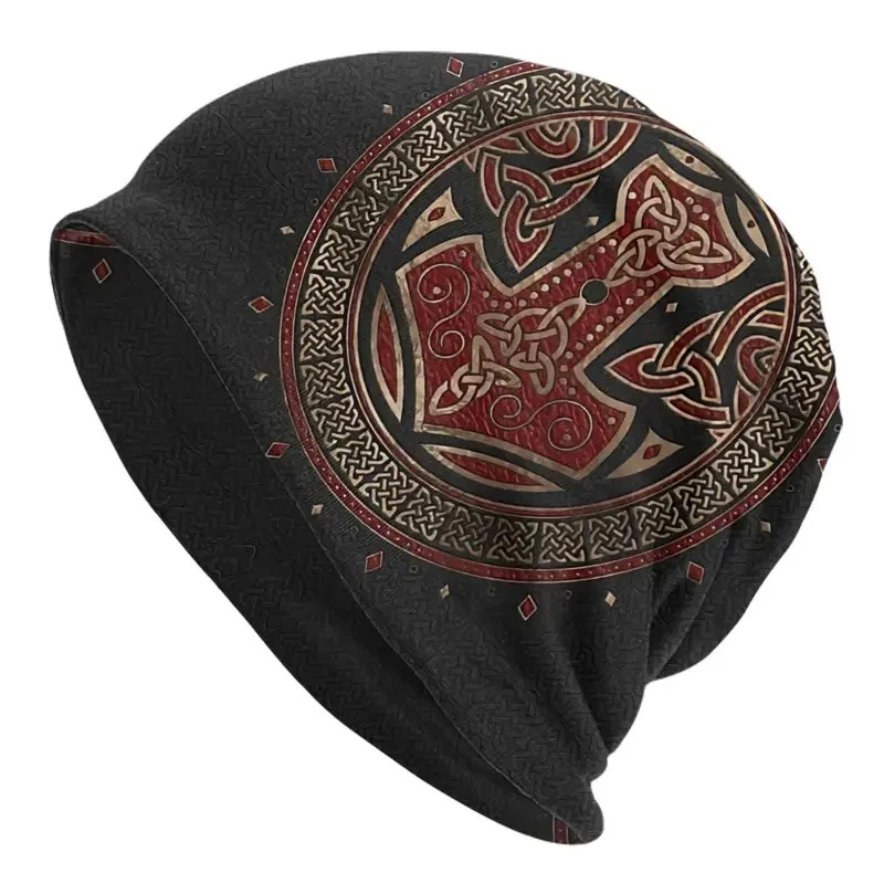 MARKENLOS Wikinger Beanie Thor Hammer R Mütze Viking Valhalla Biker Nordisch Skandinavisch