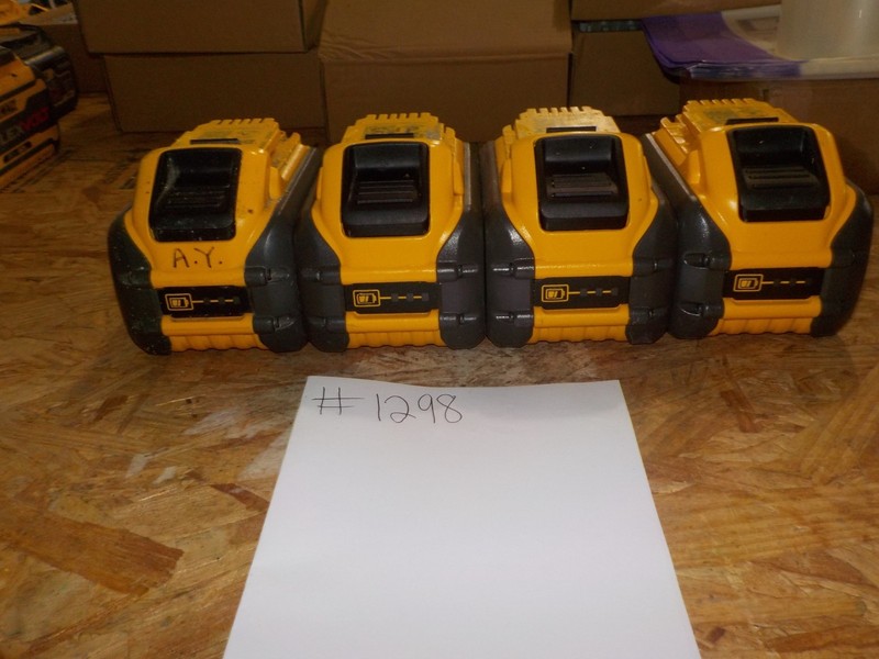 Dewalt 20v Lot 4 12ah Flexvolt  batteries for parts/repair # 1298