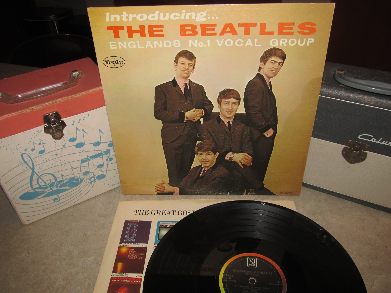 Introducing THE BEATLES W/Inner Original Veejay Vinyl Lp Mono Play Tested! Hear!