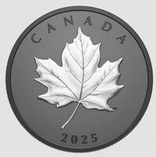 2025 CANADA $20 Rhodium Gilded Elegant Maple 1oz .9999 Pure Silver