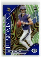 J.J. McCarthy 2024 Panini Illusions #8 Illusionists Sapphire Cracked Ice SSP