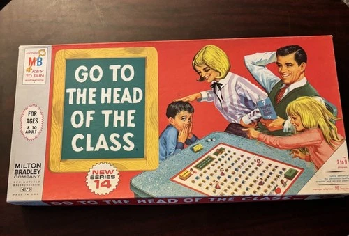 Vintage Go To The Head Of The Class Board Game 1967 4175 Milton Bradley