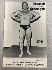 HEALTH & STRENGTH bodybuilding muscle magazine GEORGE COX/Arnold 6-67 (UK)
