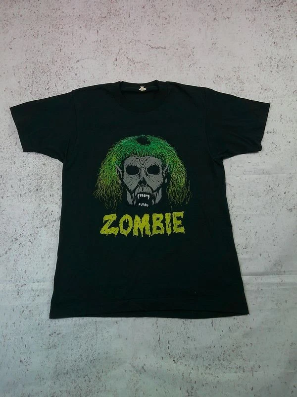 T-shirt Vintage Homme Screen Stars Blanc Graphique - Taille 2XL - Coton 1989 - Occasion Avec Taches