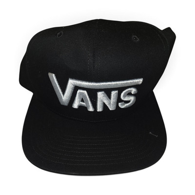 VANS Black Solid Unisex One Size Baseball Cap with VANS Logo