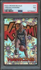 Jordan Hawkins 2023-24 Crown Royale KABOOM! Rookie SSP CASE HIT Pelicans PSA 7
