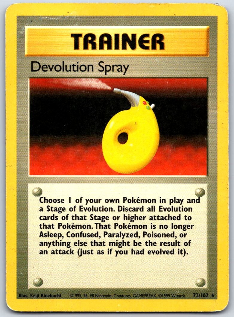 Devolution Spray Unlimited Rare Base Set Unlimited 072/102 MP