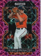 2022 Panini Prizm Draft Picks #PDP76 Blake Burkhalter Neon Pink Velocity