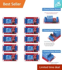 Reliable 10-Pack DC 5V Relay Module with Optocoupler Isolation & Fault-Tolerance
