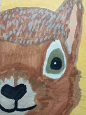 Acrylic Painting IMPRESSIONISM Collectible ORIGINAL Squirrel Animal art - GAT