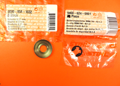 #ad STIHL Chainsaw Sprocket Washer 27mm E Clip 0000 958 1032 See Fit List $8.95