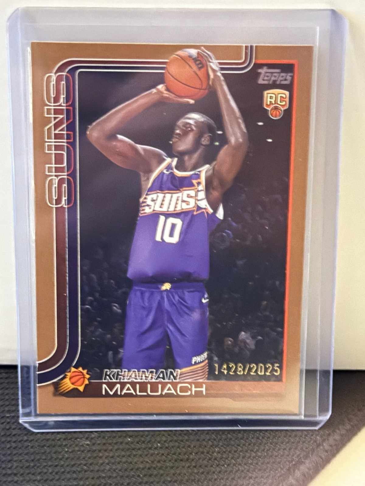 Khaman Maluach 2025-26 Topps Flagship RC Parallel Gold 1428/2025 #210