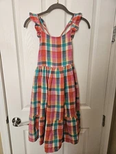 Cat & Jack Colorful Sleeveless Cross-Back Summer Dress Pockets, Youth L (10-12)