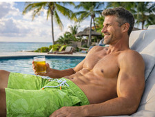 Tommy Bahama Naples Keep It Frondly 6-Inch Swim Trunks Size M 90