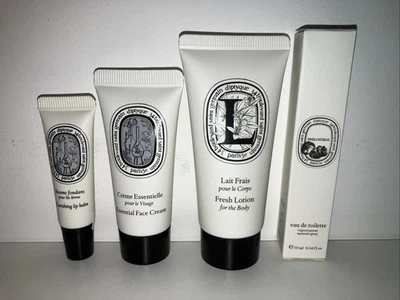 Diptyque Philosykos Travel Set-10ml EDT-Face Cream-Body Lotion-Lip Balm-Luxury!