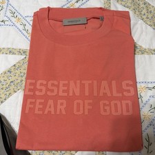 Fear of God Essentials coral pink t-shirt Brand New With Tags Large 205
