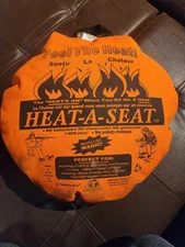 Feel The Heat Heat-A-Seat Hunting Fishing Camping Company Orange And Camo Shell 