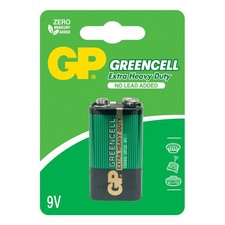 GP GreenCell 9V Battery MN1604 6LR61 PP3 BLOCK 6F22 Extra Heavy Duty Smoke Alarm