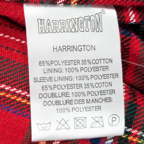 Chaqueta cortavientos Harrington forrada en franela borgoña para hombre XL capa de viaje - Imagen 9 de 15