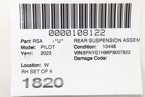 2023 - 2025 HONDA PILOT REAR RIGHT SIDE CONTROL ARM SET OF 4 OEM 52370TYAA010 - Picture 14 of 14