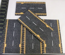 (5) Hot Wings Black Runway Pieces - Foam 7 1/2" Long perfed for Connect NEW Bulk