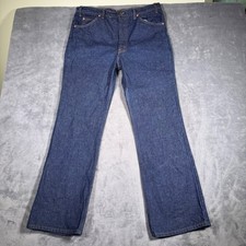 Vintage Levis 517 Mens Orange Tab Bootcut Jeans Dark Wash Indigo 36x31 USA Made