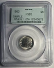 1962 ROOSEVELT SILVER DIME PCGS GRADED SAMPLE SLAB OLD GEN 2 OGH HOLDER