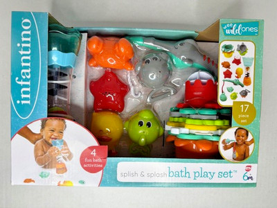 Infantino Splish & Splash Bath Play Set BPA Free Ages 0m+ Bath Fun Brand NEW
