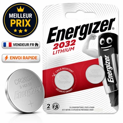 Pile CR2032 Energizer Lithium 3V Pile Bouton Plate x2 Télécommande Jouet - Photo 1/4