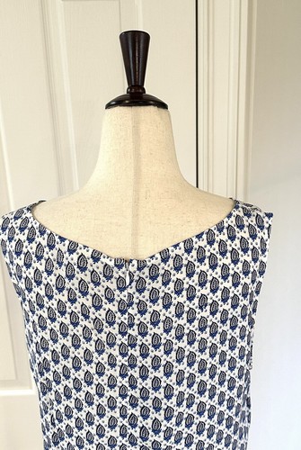 Soft Joie Blue & White Floral Print Shift Dress, Size Large - Picture 8 of 12