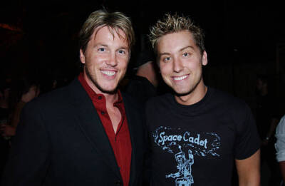 Lochlyn Munro Lance Bass at T Mobile Action Sports Team Hosts Acti- Old Photo