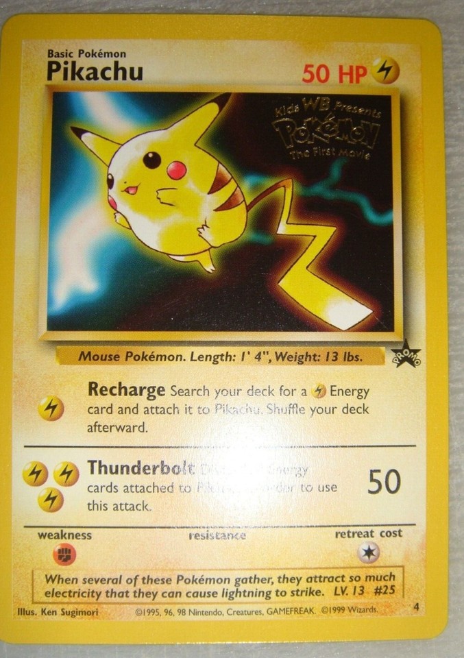 Pokemon The First Movie Complete Promo Card Set of 4 1999 Never Played