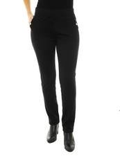 Damen Thermo Hose Elegant Fleece Schlupfhose warm Stoffhose Taschen Röre