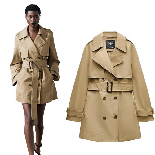 ZARA NEW WOMAN ZW COLLECTION RELAXED FIT DOUBLE-FACED JACKET BEIGE