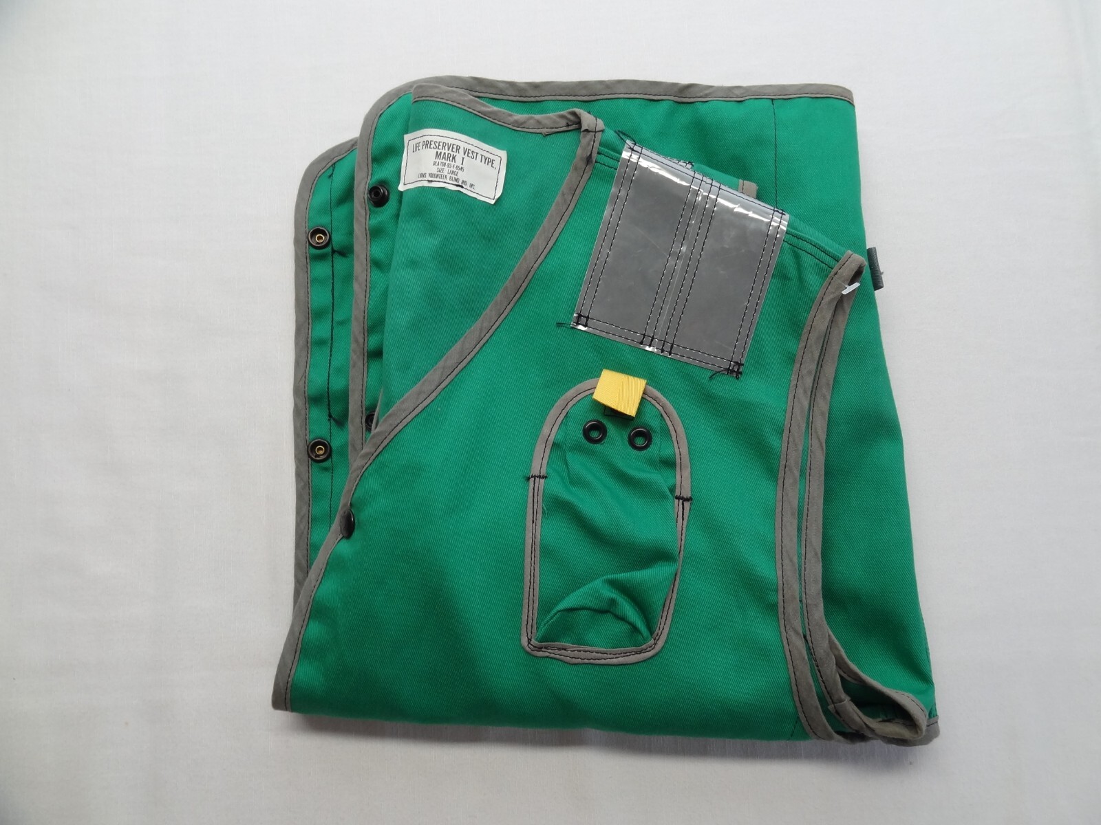 Life Preserver Vest Type Mark I L VTG Flight Deck Crew Green Deck 90s