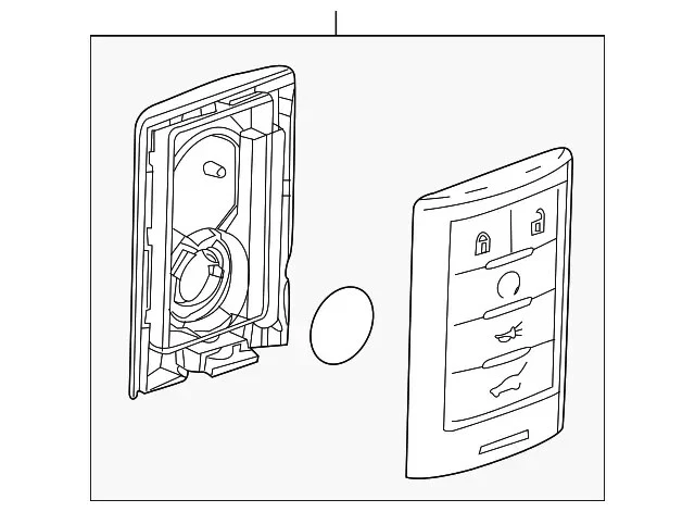Genuine GM 5 Button Keyless Entry Remote Key Fob 22865375 - Image 3 of 4