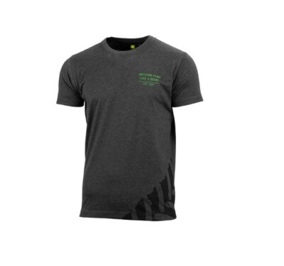 John Deere Original Herren T-Shirt Tracks Grau Baumwolle Cotton  Kurzarm