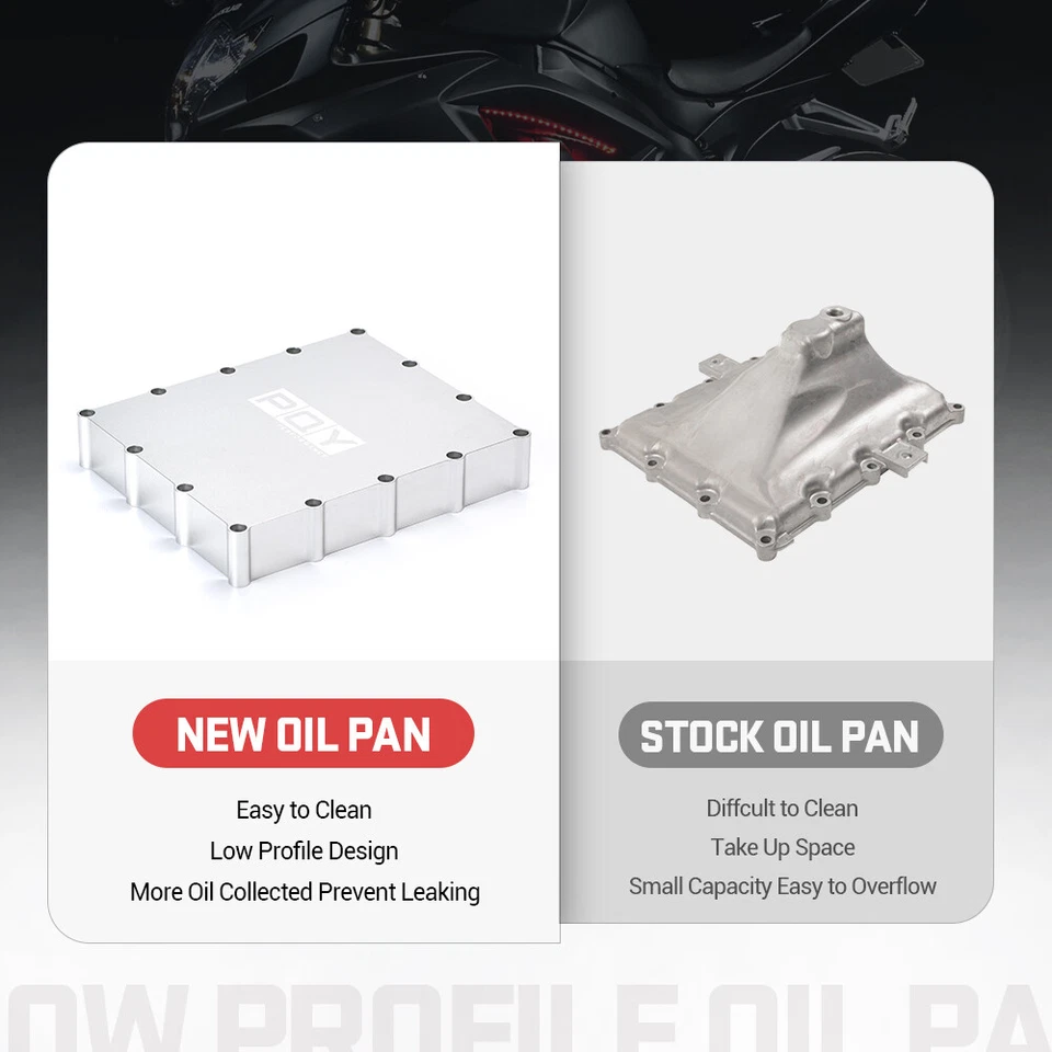 1.35" Thin Billet Aluminum Oil Pan W/ Low Pick Up For Suzuki GSXR1000 2001-2006 - Изображение 2 из 4