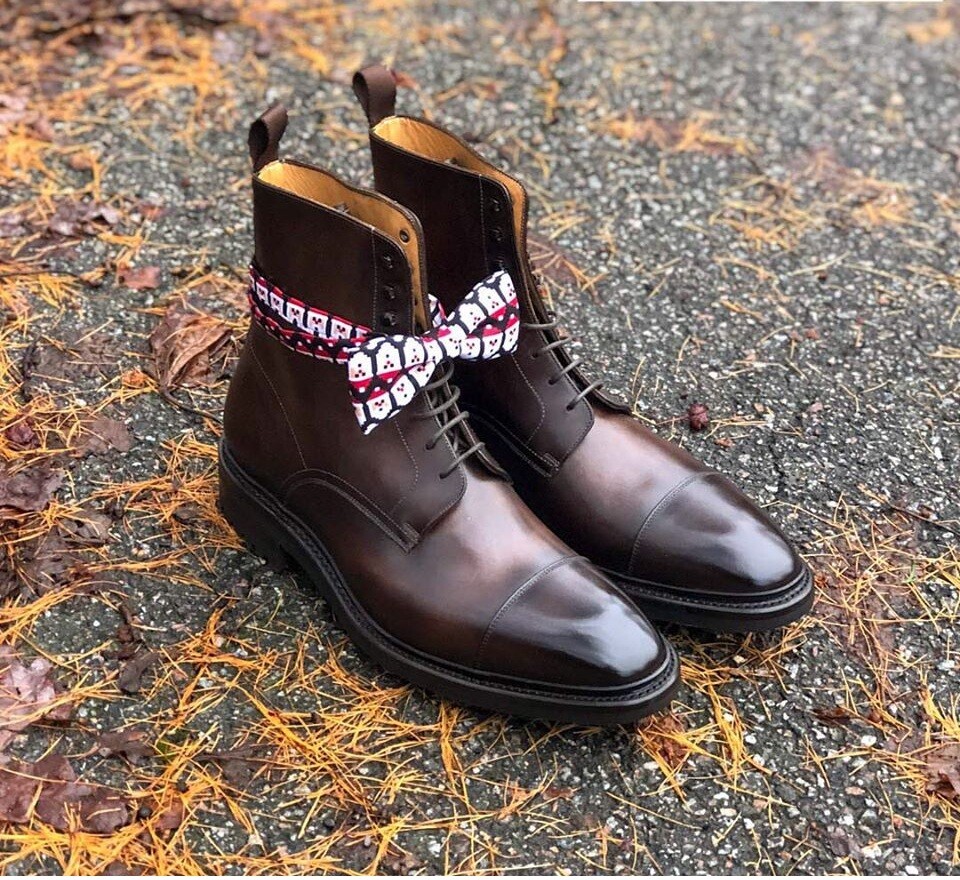 Handmade Mens Capt toe Boots, Men water 