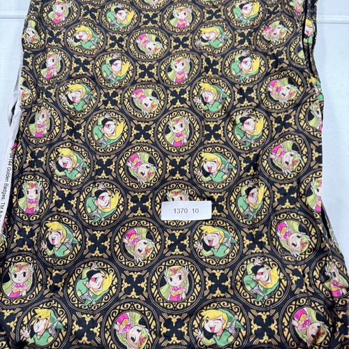 springs fabric black nintendo golden badges 38x100 2.7 yards 2016 - Picture 16 of 17
