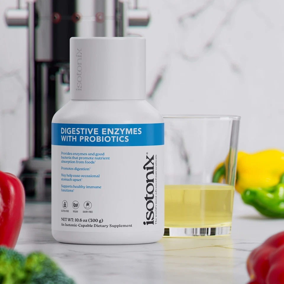 Enzimas digestivas Isotonix con probióticos - 90 porciones, salud intestinal y digestión Foto 3 de 4