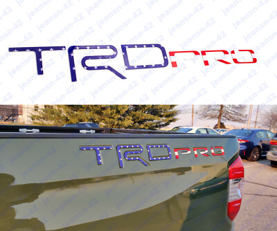 USA Flag TRD Pro Raised Inserts Letters for 2014-2020 Toyota Tundra 