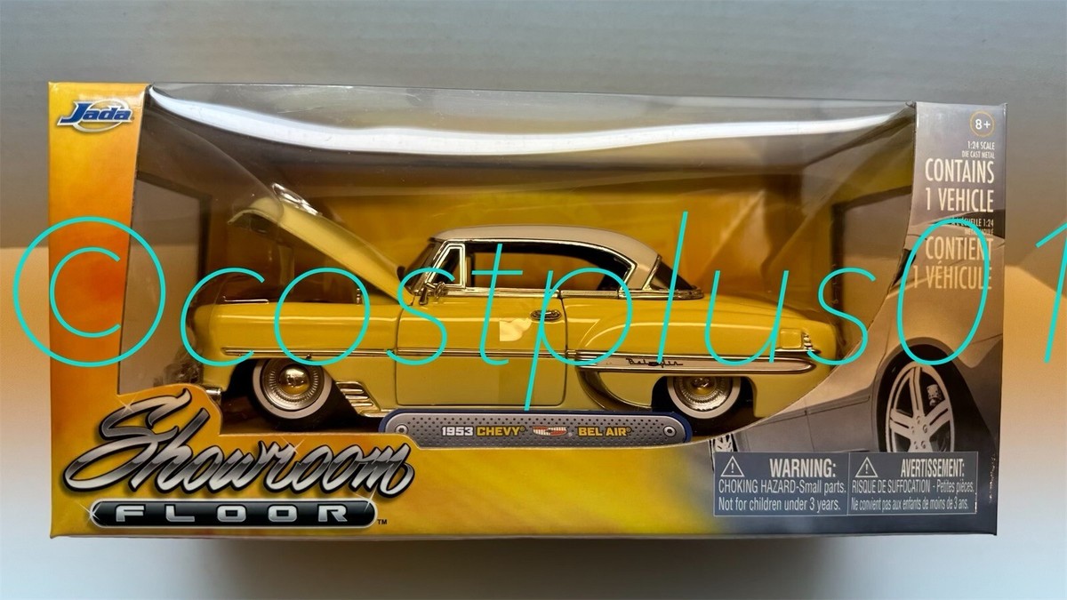 JADA SHOWROOM FLOOR 1953 CHEVY BEL AIR 1:24 YELLOW WITH